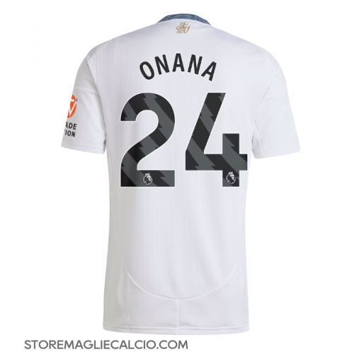 Aston Villa Amadou Onana #24 Maglia Gara Trasferta Repliche 2024-25 Maniche Corte Aston Villa Amadou Onana #24 Maglia Gara Trasferta Repliche 2024-25 Maniche Corte